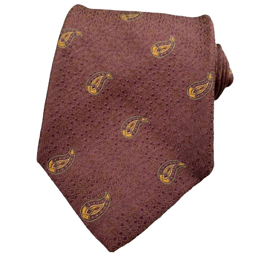 Robert Talbott‎ Best Of Class Silk Tie Brown Paisley Hand Sewn Made USA Gorpcore